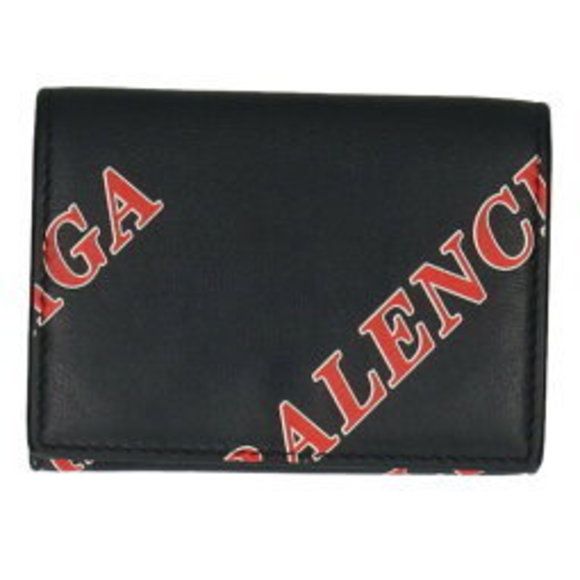 Balenciaga Cash Mini All over Leather Wallet Black - Picture 1 of 4